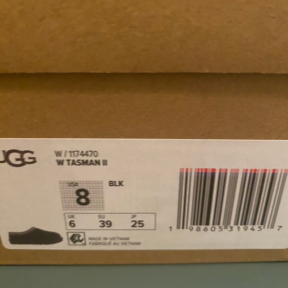 UGGS women’s Tasman II Slippers in Black - BRAND NEW! - Picture 4 of 4